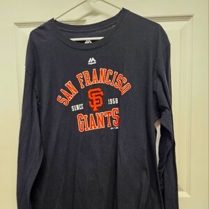 SF Giants long sleeve shirt.  Majestic brand.  XL.  Never worn.